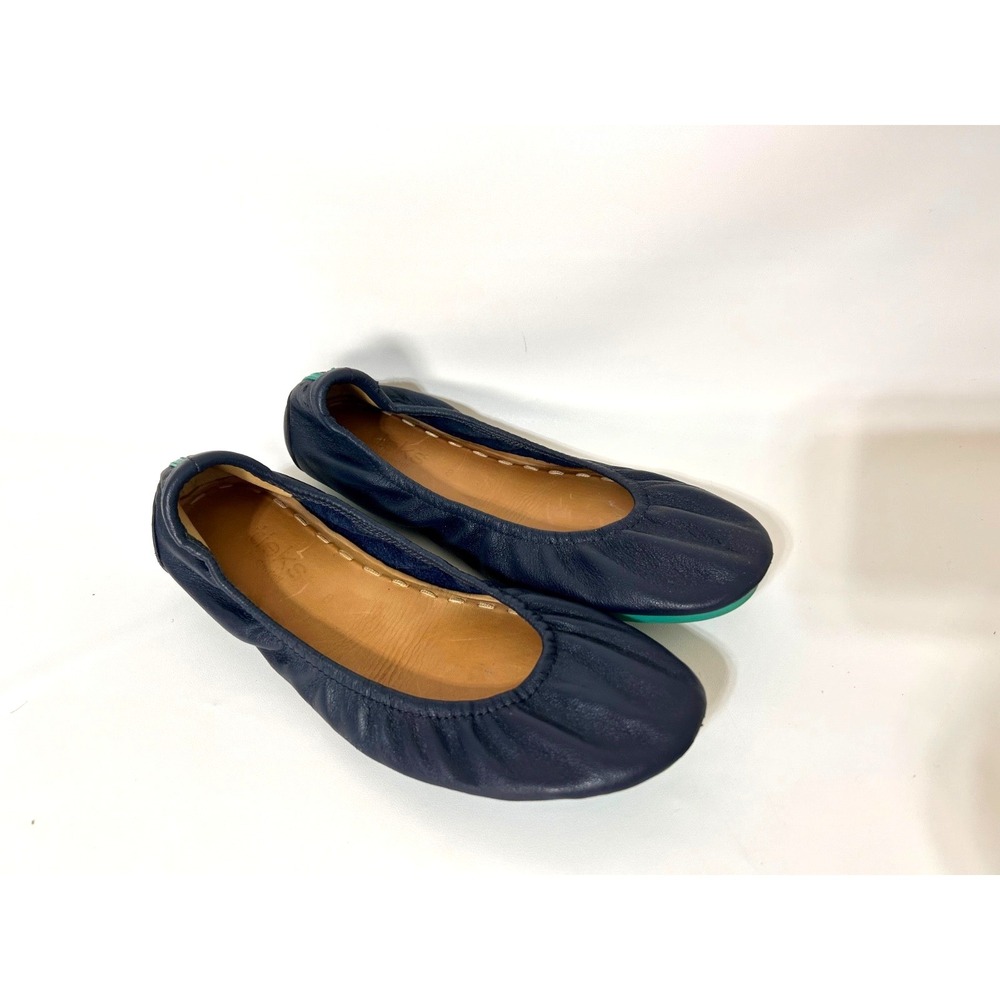 Tieks by Gavrieli Leather Ballet Flats California Navy Blue Shoes Womens Size 8 - Picture 2 of 13